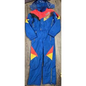 Spyder Kids Blue and Red Puffer Jacket